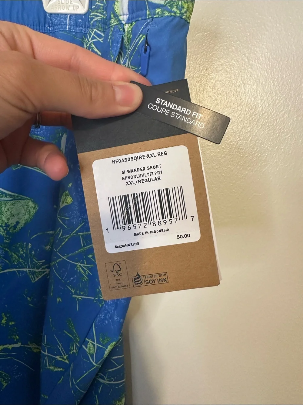 The North Face bright blue